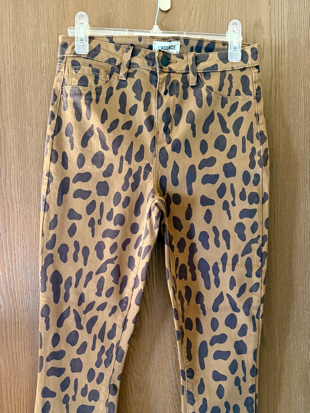L'Agence Margot High Rise Skinny Jeans - Leopard Print - Size 28 - Picture 2 of 6